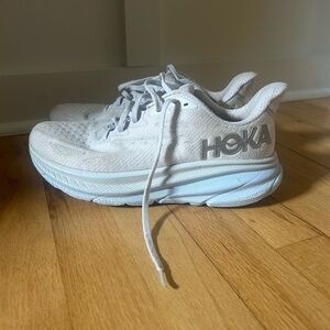 Hoka Light Gray Athletic Shoes